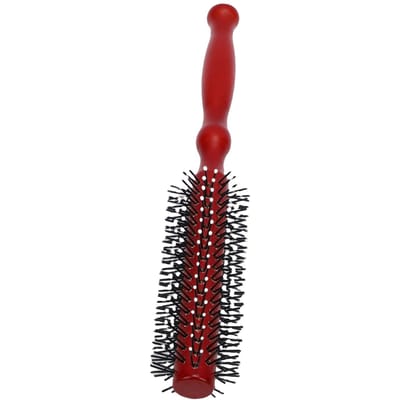 Brosse à Cheveux Ronde Anti-Statique Manche en Bois Rouleau en Bois Brosse à Cheveux pour Salon Usage Domestique Grande Taille 8,9 X 1,7 po L
