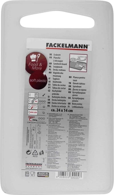 Snijplank van kunststof 24 x 14 cm Fackelmann