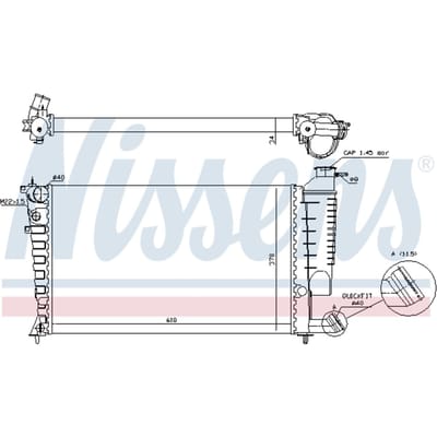 Radiator, motorkoeling NISSENS 61318A