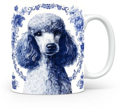 Mok Poodle Beker voor koffie of tas voor thee, cadeau voor dierenliefhebbers, moeder, vader, collega, vriend, vriendin, kantoor, opa, oma, hond, kerst, sinterklaas, verjaardag