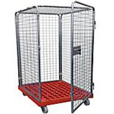 Rolcontainer maat 5, zonder legborden, 1210 mm hoog, rood