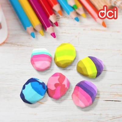 Set of 2 DCI Geo Rock Erasers