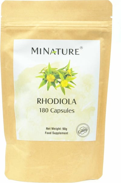 Rhodiola Capsules 180 stuks - 450mg Poeder van Rhodiola Rosea per Vegan Capsule - Rozewortel