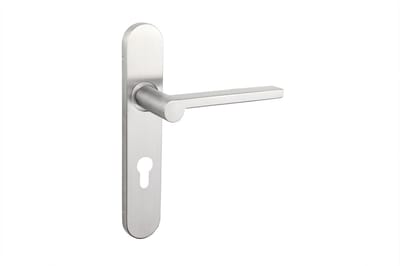 Lavuzo deurkruk Caserta RVS met afgerond schild PC72 | Per set | Deurklink met schild