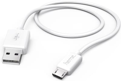 Hama USB-kabel voor tablet-pc´s, micro-USB, 1,5 m, wit