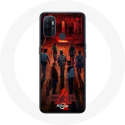 Coque pour Oppo A53 Stranger Things Affiche Equipages Fan Art Saison 4