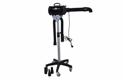 Waterblazer Staande Föhn - Dogophant DP04 Zwart 2400 Watt - Op Voet met Tuit - Hondenföhn Trimsalon - Voor Hond & Puppy - Met warmte element - 3 Spuitmonden