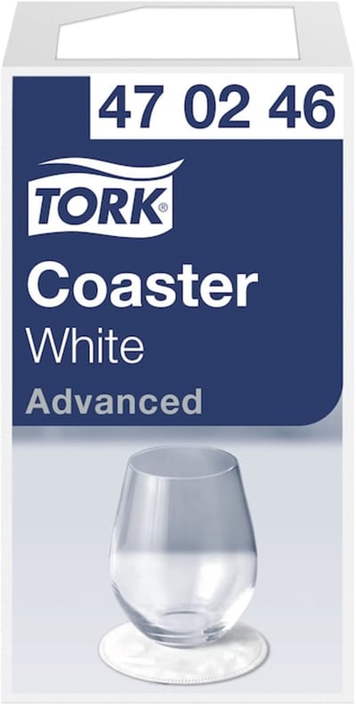 Tork 470246 onderzetter advanced wit 9 cm 3000 stuks (470246)