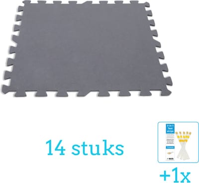 Intex - Zwembad Ondergrond - Zwembadtegels 50x50 cm - 8 Tegels - Volumebundel - Vloertegels - 14-delig