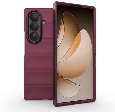 MobyDefend Hoesje - Geschikt voor Samsung Galaxy Z Fold 7 - TPU Gripcase - Donkerpaars