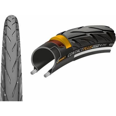 Continental Contact Plus City Clincher Tyre 26x2.15" E-50 Reflex, zwart Bandenmaat 55-559 | 26x2,15"