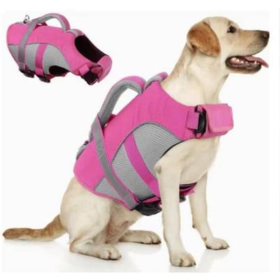 Hoge Drijvendheid Hondenzwemvest Verstelbaar Veiligheidszwemvest Voor Kleine Middelgrote Grote Honden Zwemactiviteiten (Pink,XS) roze