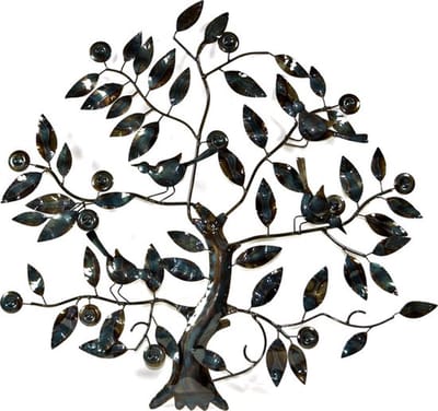 Metalen wanddecoratie Levensboom 60cm
