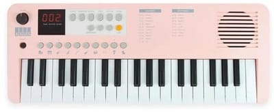 Axus 37 Mini Draagbaar Toetsenbord In Dusk Pink - Leuke Elektrische Piano Voor Beginners, Usb-C Of Batterijvoeding