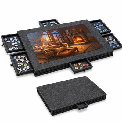 Innovastore Puzzelbord - Puzzelmat - Puzzelplaat - Puzzelmap - Puzzelbord met Opbergsysteem - Draagbare Organizer - 1000+ stukjes