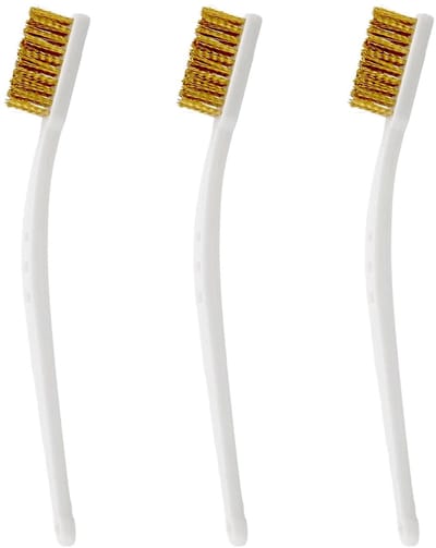 Dailygoody - Messingborstels - Kleine Borstels - Ideaal voor 3D Printers - 3 Stuks - Roestverwijderaar voor Metaal - Schoonmaakborstels - Voor Hout en