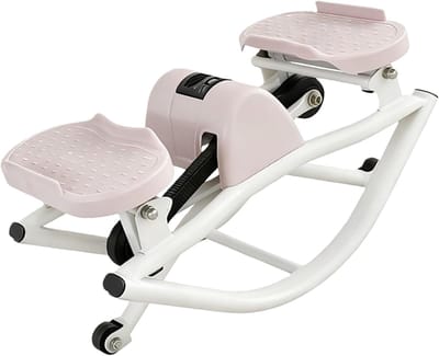 Stapmachine - Fitness stepper - Cardio training - Hydraulische stille technologie - 49 x 27 x 23 cm - Roze