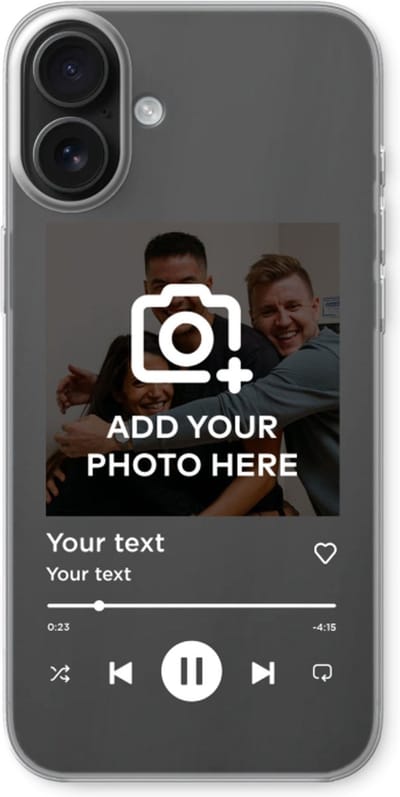 Gepersonaliseerd - Case Company® - Hoesje geschikt voor iPhone 16 Plus hoesje - Music Player - Soft Cover Telefoonhoesje - Bescherming aan alle Kanten en Schermrand