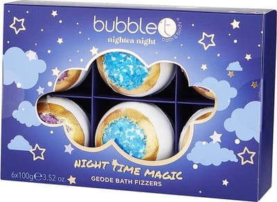 bubble't bath&body-Nightea Night Geode Bath Bomb cadeauset (6 x 100 g)