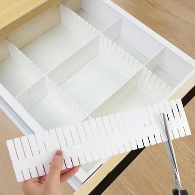 Ladeverdeler, 16 stuks Lade Organizer, Verstelbare ladeverdelers, ondergoedlade organizer voor sokken, cosmetica, kantoorbenodigdheden, keukenopslag