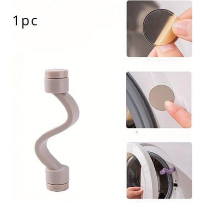 1 verrou de sécurité pour porte de buanderie - ventilé et anti-moisissure, clip de protection pour machine à laver et baignoire, 0,79 x 3,94 pouces