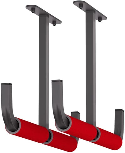 QLS WK ROOD Hanghaak Ophangsysteem Plafondhaak Garage voor Ladder Fiets Gereedschap Opslag - 2 Stuks 10309