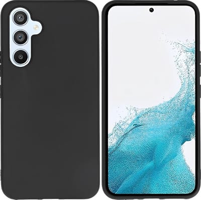 Siliconen Back Cover hoesje geschikt voor Samsung Galaxy A34 5G | TPU Case Backcover | Softcover Beschermhoes | Zwart