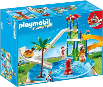 Grote speelset zomerpret waterglijbaan met glijtoren