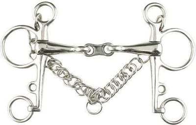 Horze Pelhambit RVS - dubbelgebroken - 13,5cm
