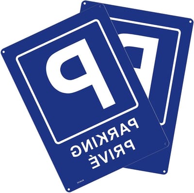 Parkeerbord - Privé Plaats - Reservering Aangeven - Roestvrij Aluminium - 35 x 25 cm - Blauw Wit