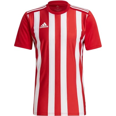 Adidas Striped 21 Shirt Korte Mouw Heren - Rood / Wit | Maat: S