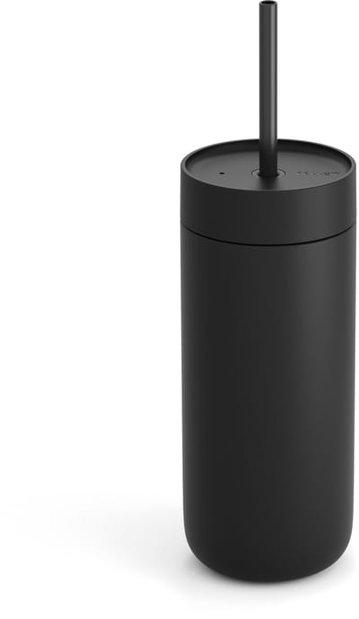 Drinkfles - Fellow - Drinkbeker - Drinkfles met rietje - Waterfles - BPA Vrij - Carter Cold Tumbler - Mat zwart - Cadeau - 475ml