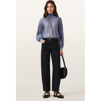 AllSaints Pearla Top Lilac Grey Taglia: 6 | Maglie a manica lunga Outlet | Donna | Grigio