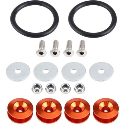 Auto Aluminium Legering Bumper Ringbout Motorruimte Decoratie Kit Snelontgrendeling Bevestiging