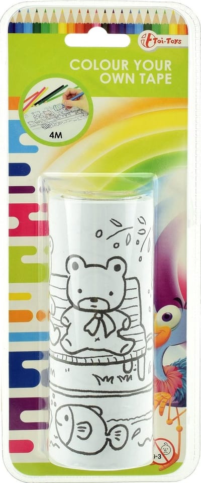 Toi-toys Kleur Je Eigen Sticker Wit 4 M
