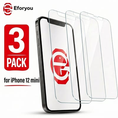 Geschikt voor iPhone 12 mini - 3 stuks - Screenprotector Tempered Glass - Case Friendly - 9H Hardheid - Inclusief Schoonmaakdoekjes