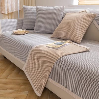 Katoen Linnen Bankovertrek Antislip Jute Bankkussen Handdoek Huisdecoratie Tapijt Deken Voor Woonkamer Salontafel TV-meubel 70x70cm 1pcs