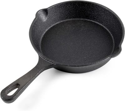 CLVP® Skillet Gietijzer - Gietijzeren Koekenpan - Skillet - Zwart