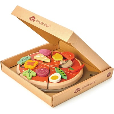 TENDER LEAF Playing - Pizza Party - 22,2X19X3,5Cm - Hout - 3 Jaar