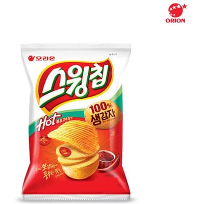 Orion Swing Chips Gebakken Chilipasta Smaak 124g (2 verschillende hoeveelheden) 1 red