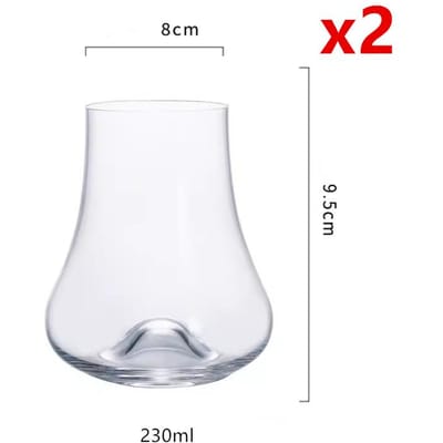 Verre de Dégustation Whisky Snifer Verre à Nez Copita Fond Concave Design Célèbre Rassembler l'Arôme Brandy Alcool Verres à Vin 230ml