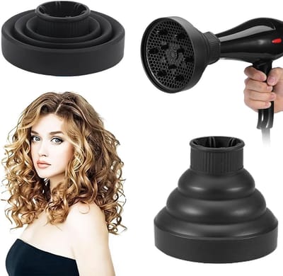 Haardiffuser Universeel - Krul Diffuser - Haar Stylen - Inklapbaar Ontwerp - 4-5 cm - Zwart