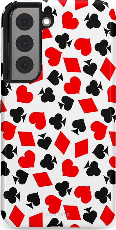 Casetastic Hoesje Geschikt voor Samsung S22 - Stijlvolle Beschermende Duo-layer Case - Harten spel