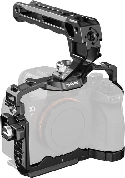 Cage Kit voor Sony A7R V, A7 IV en A7 S III met Handgreep en HDMI Kabelklem voor Professionele Videoproductie