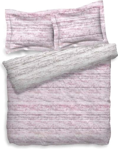 Heckett & Lane Sering Dekbedovertrek - Lits-jumeaux - 240x200/220 cm - Roze/Grijs