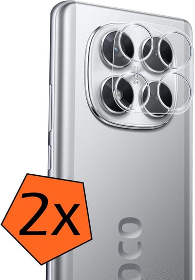 Camera Lens Protector - 2 Stuks - Geschikt voor Xiaomi Poco X7 - Camera Screenprotector - Gehard Glas - Beschermglas - Tempered Glass - Screen Protector