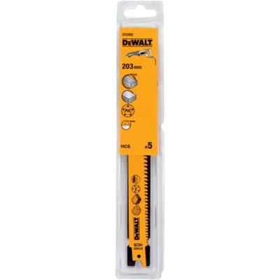 Dewalt Reciprozaagblad Hout Dt2402-qz - 203mm - 2,4-4,0tpi - Bi-metaal Hcs