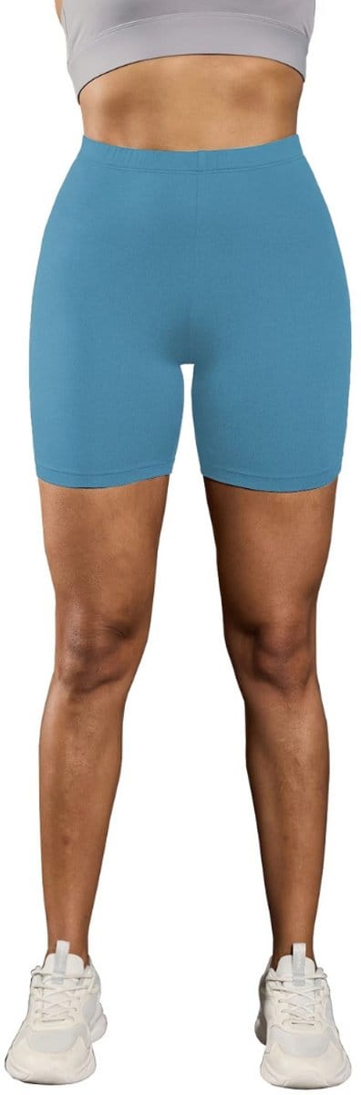 Livano Biker Short Dames - Korte Legging - Lange Onderbroek - Bikershort - Met Pijpjes - Blauw - Maat XS