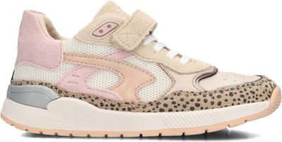 Shoesme Sneaker Met Panterprint - Sneakers Kinderen - Meisjes - Beige Animal Pink - Microleer - Maat 31