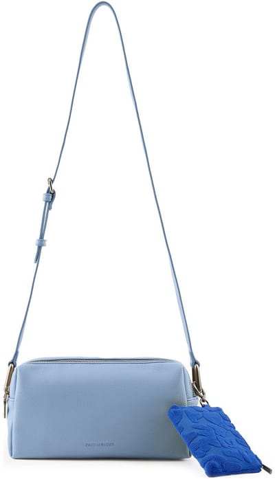 FREDsBRUDER Leren schoudertas Color Kiss Collection Crossbag Aqua Blue Lichtblauw